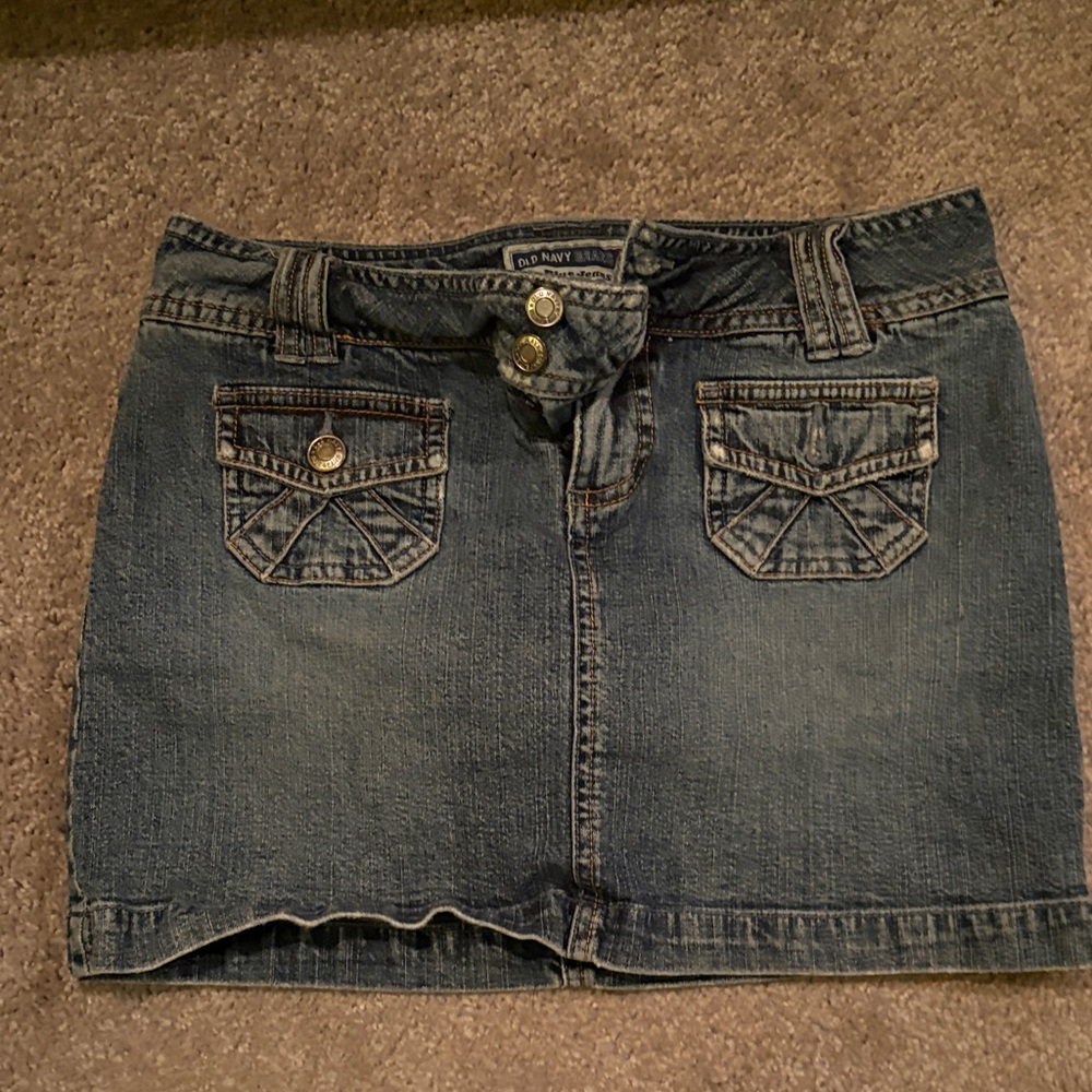 Old Navy Blue Denim Mini Skort